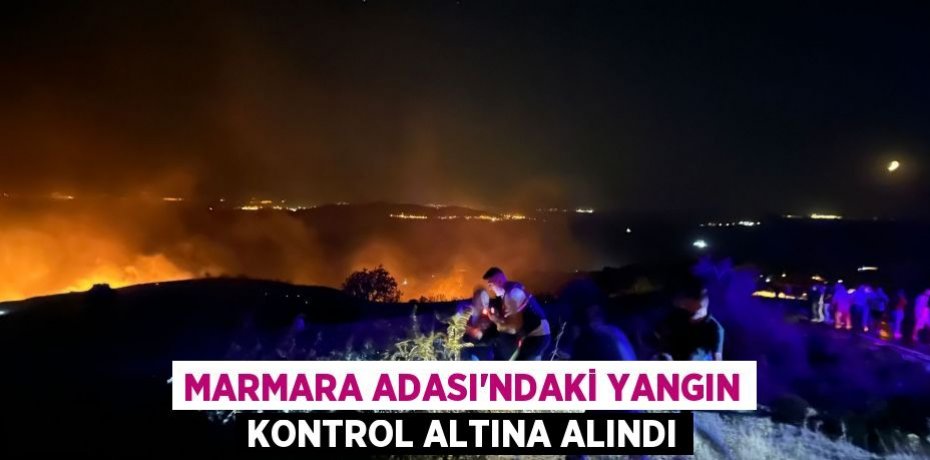 Marmara Adası'ndaki yangın kontrol altına alındı