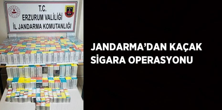 JANDARMA’DAN KAÇAK SİGARA OPERASYONU