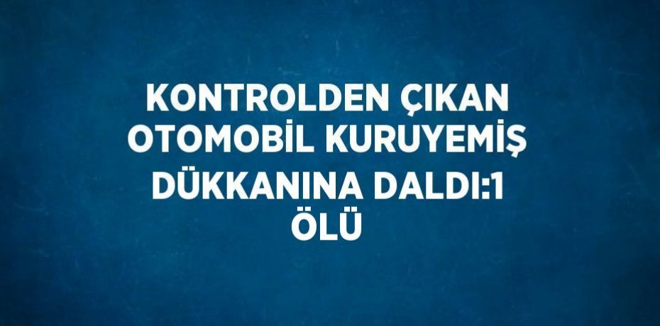 KONTROLDEN ÇIKAN OTOMOBİL KURUYEMİŞ DÜKKANINA DALDI:1 ÖLÜ