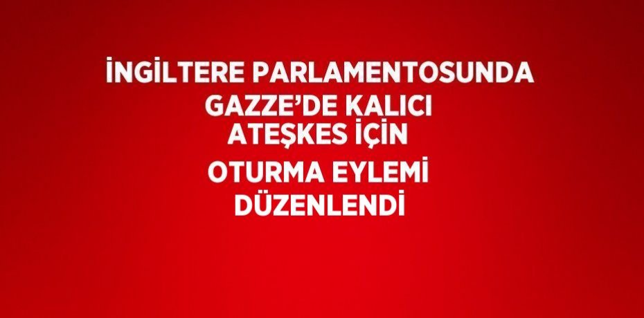 İNGİLTERE PARLAMENTOSUNDA GAZZE’DE KALICI ATEŞKES İÇİN OTURMA EYLEMİ DÜZENLENDİ