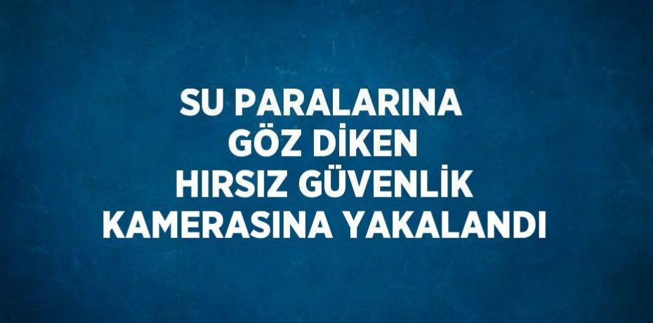 SU PARALARINA GÖZ DİKEN HIRSIZ GÜVENLİK KAMERASINA YAKALANDI