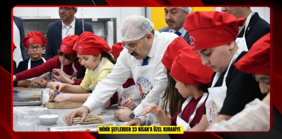 Minik şeflerden 23 Nisan'a özel kurabiye  