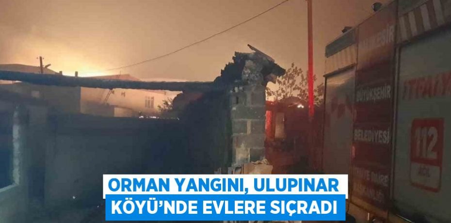 ORMAN YANGINI, ULUPINAR KÖYÜ’NDE EVLERE SIÇRADI