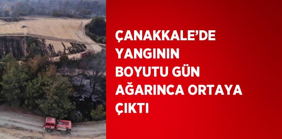 ÇANAKKALE’DE YANGININ BOYUTU GÜN AĞARINCA ORTAYA ÇIKTI