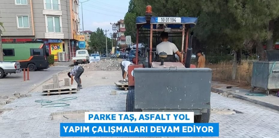 Parke Taş, Asfalt Yol Yapım Çalışmaları Devam Ediyor