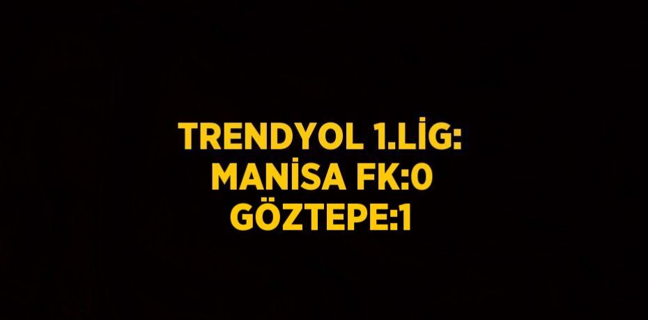 TRENDYOL 1.LİG: MANİSA FK:0 GÖZTEPE:1