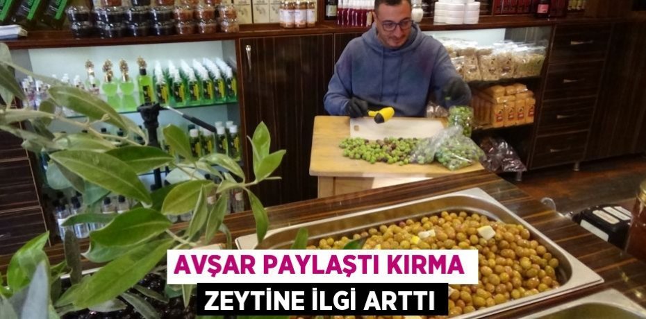 Avşar paylaştı kırma zeytine ilgi arttı