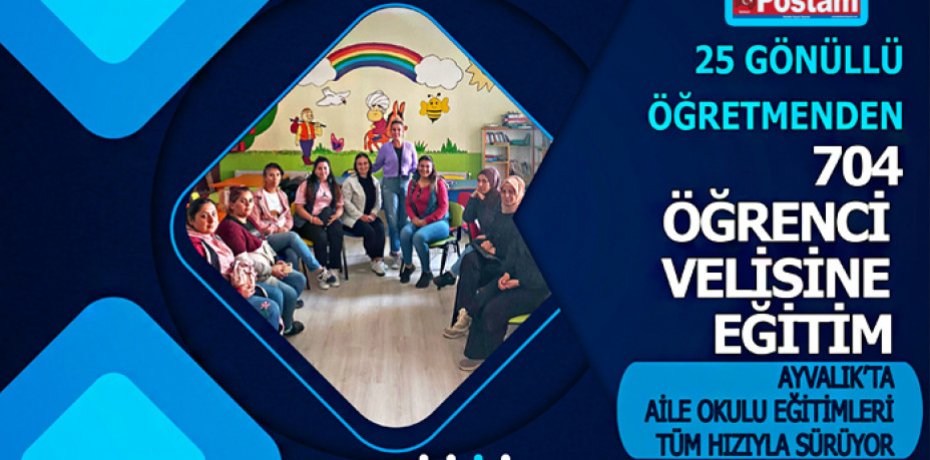 25 gönüllü öğretmen 704 öğrenci velisine  eğitim veriyor