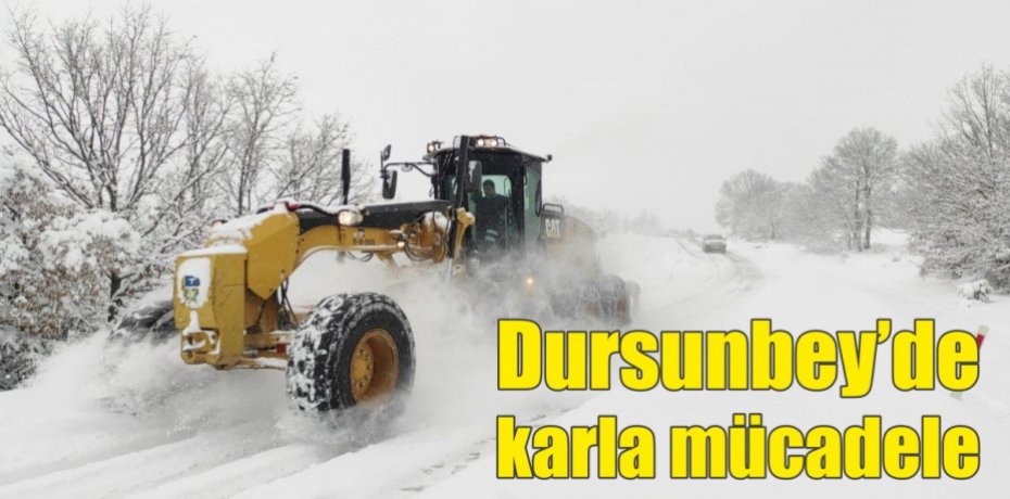 Dursunbey’de karla mücadele