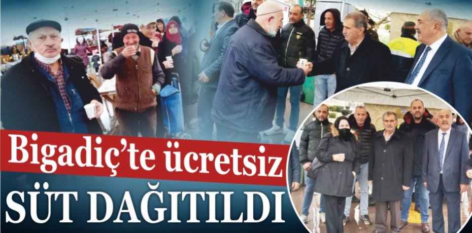Bigadiç’te ücretsiz süt dağıtıldı