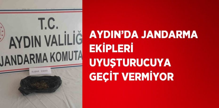AYDIN’DA JANDARMA EKİPLERİ UYUŞTURUCUYA GEÇİT VERMİYOR