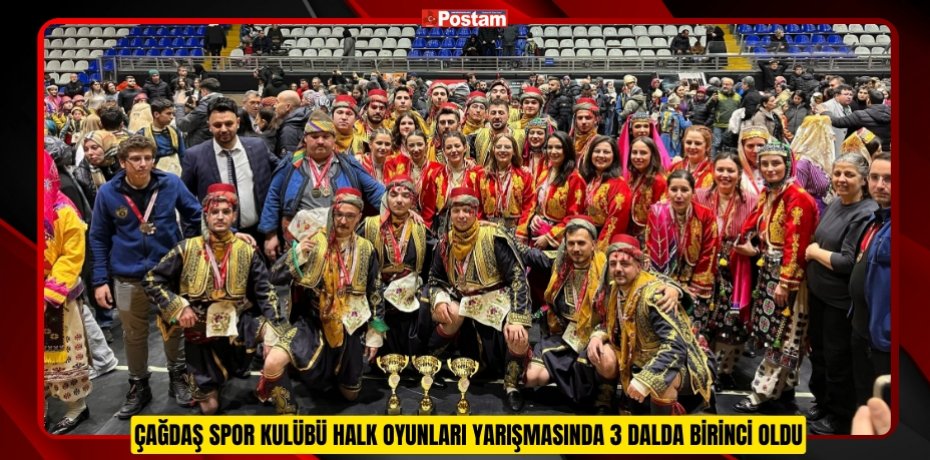 Çağdaş Spor Kulübü Halk Oyunları yarışmasında 3 dalda birinci oldu  