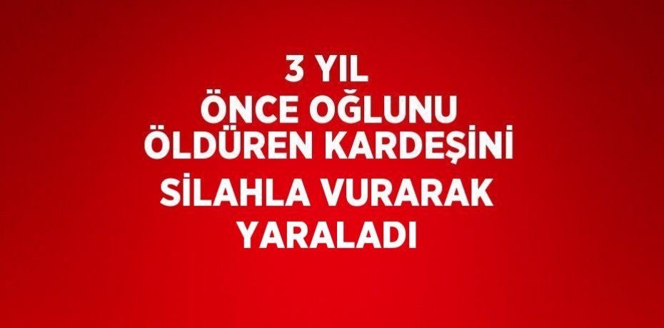3 YIL ÖNCE OĞLUNU ÖLDÜREN KARDEŞİNİ SİLAHLA VURARAK YARALADI