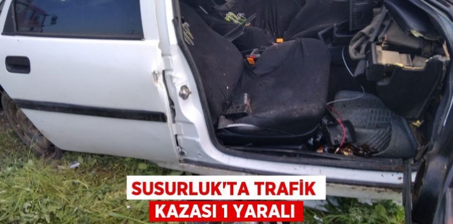 Susurluk'ta trafik kazası 1 yaralı