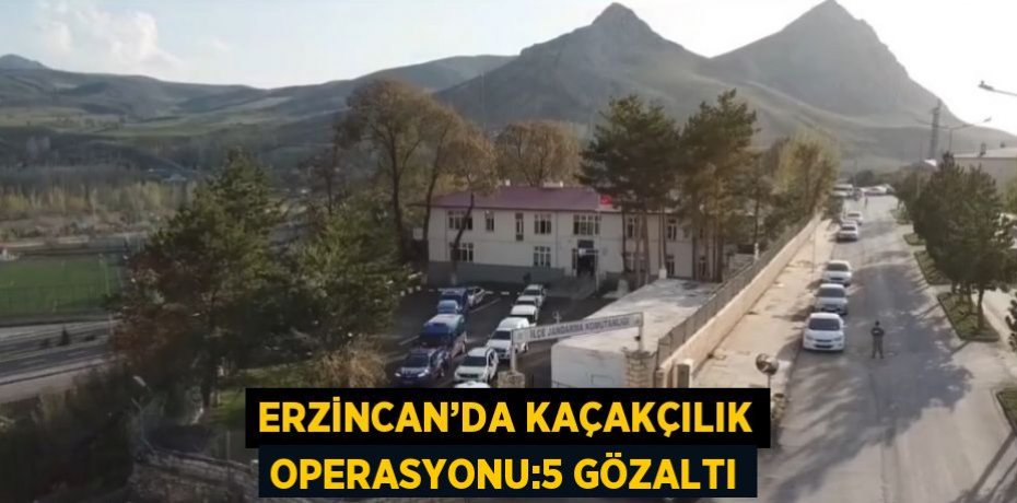 ERZİNCAN’DA KAÇAKÇILIK OPERASYONU:5 GÖZALTI