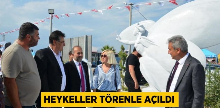Heykeller törenle açıldı
