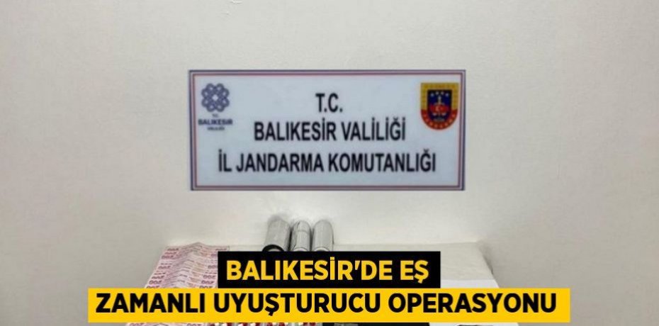 Balıkesir'de eş zamanlı uyuşturucu operasyonu