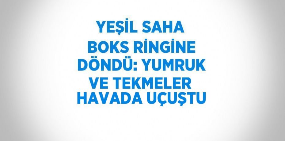 YEŞİL SAHA BOKS RİNGİNE DÖNDÜ: YUMRUK VE TEKMELER HAVADA UÇUŞTU