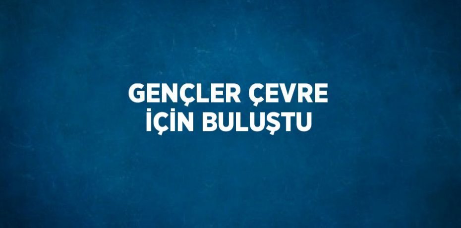 GENÇLER ÇEVRE İÇİN BULUŞTU