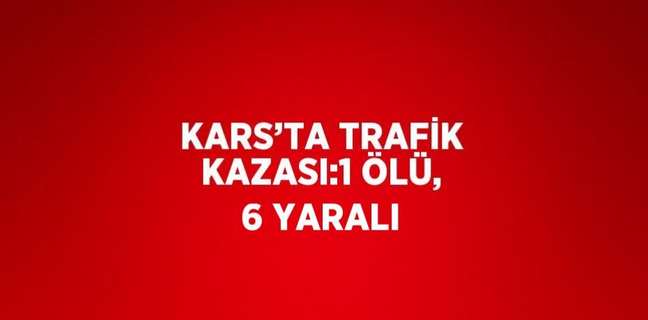 KARS’TA TRAFİK KAZASI:1 ÖLÜ, 6 YARALI