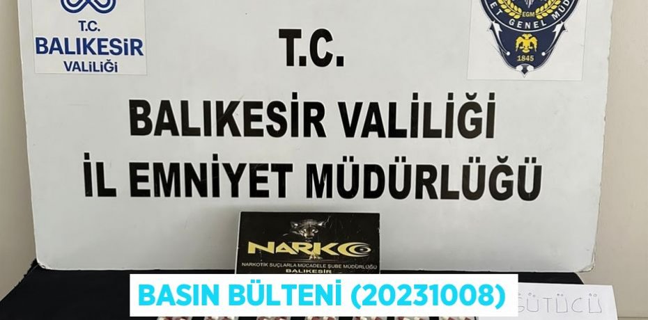 Basın Bülteni (20231008)