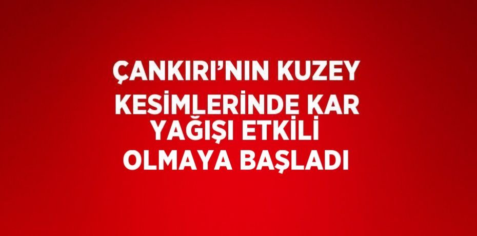 ÇANKIRI’NIN KUZEY KESİMLERİNDE KAR YAĞIŞI ETKİLİ OLMAYA BAŞLADI