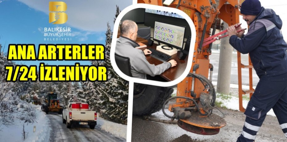 Büyükşehir ekipleri 7/24 kar mesaisinde