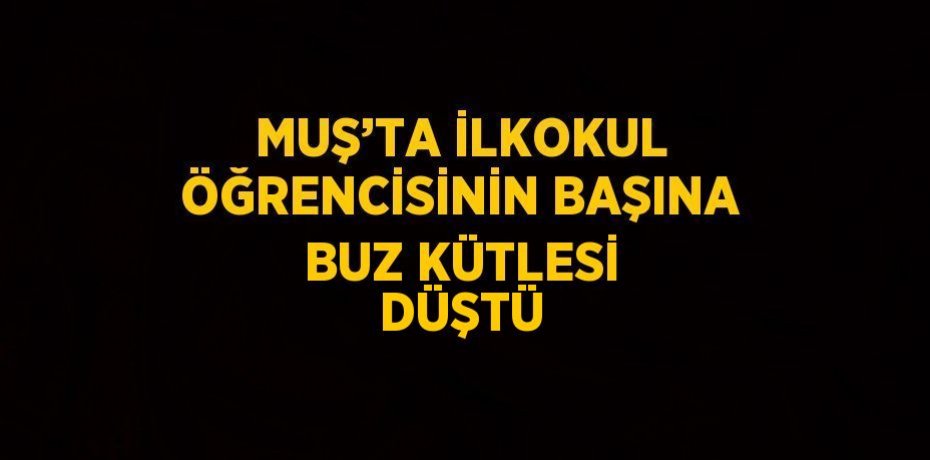 MUŞ’TA İLKOKUL ÖĞRENCİSİNİN BAŞINA BUZ KÜTLESİ DÜŞTÜ