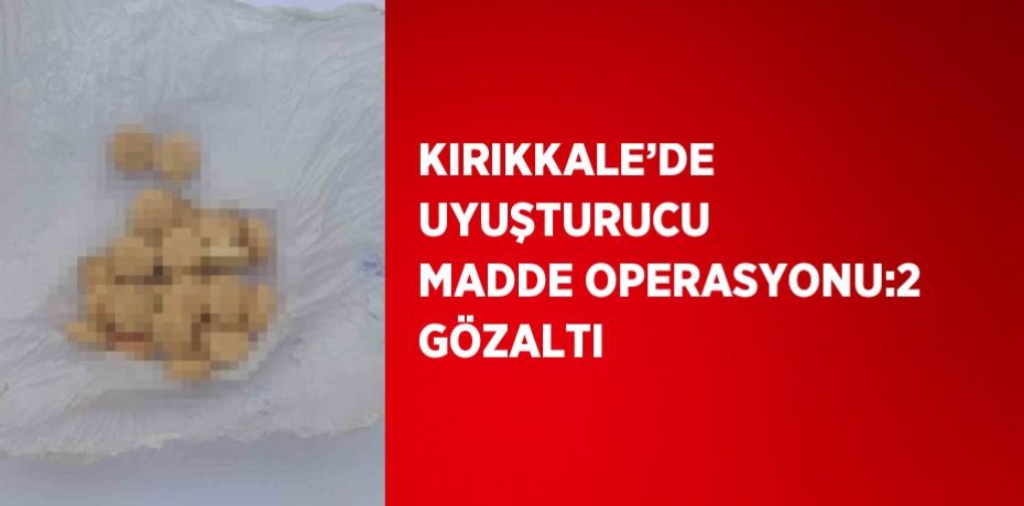 KIRIKKALE’DE UYUŞTURUCU MADDE OPERASYONU:2 GÖZALTI