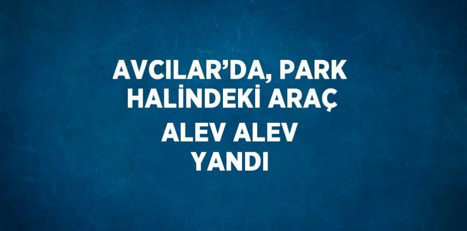 AVCILAR’DA, PARK HALİNDEKİ ARAÇ ALEV ALEV YANDI