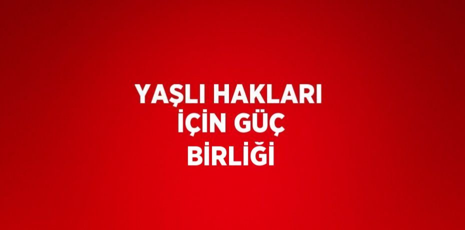 YAŞLI HAKLARI İÇİN GÜÇ BİRLİĞİ