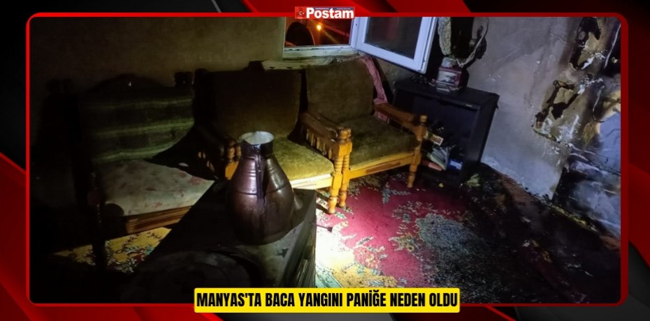 Manyas'ta baca yangını paniğe neden oldu  