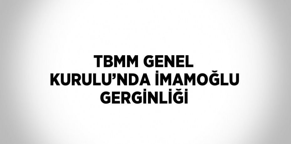 TBMM GENEL KURULU’NDA İMAMOĞLU GERGİNLİĞİ
