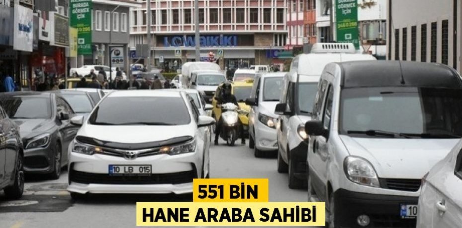 551 bin hane araba sahibi