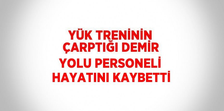 YÜK TRENİNİN ÇARPTIĞI DEMİR YOLU PERSONELİ HAYATINI KAYBETTİ