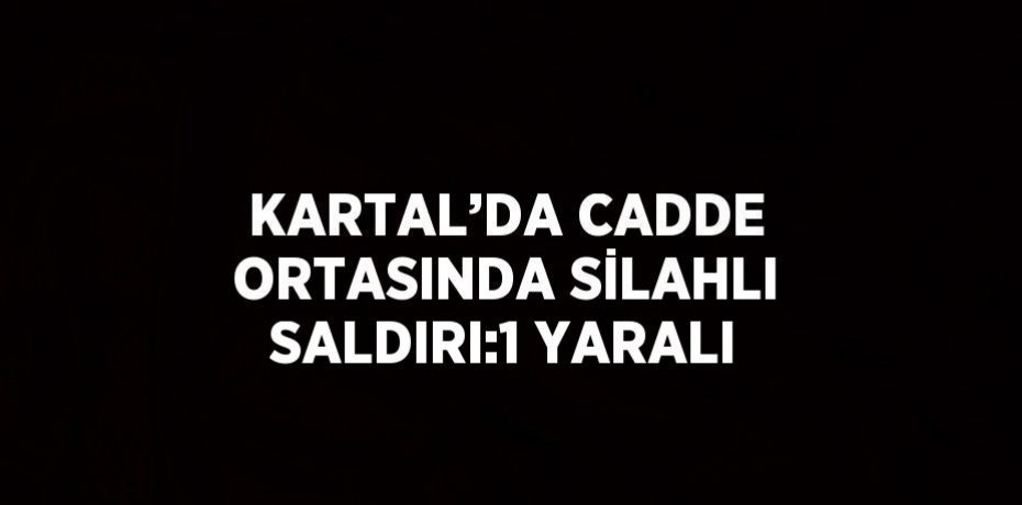 KARTAL’DA CADDE ORTASINDA SİLAHLI SALDIRI:1 YARALI