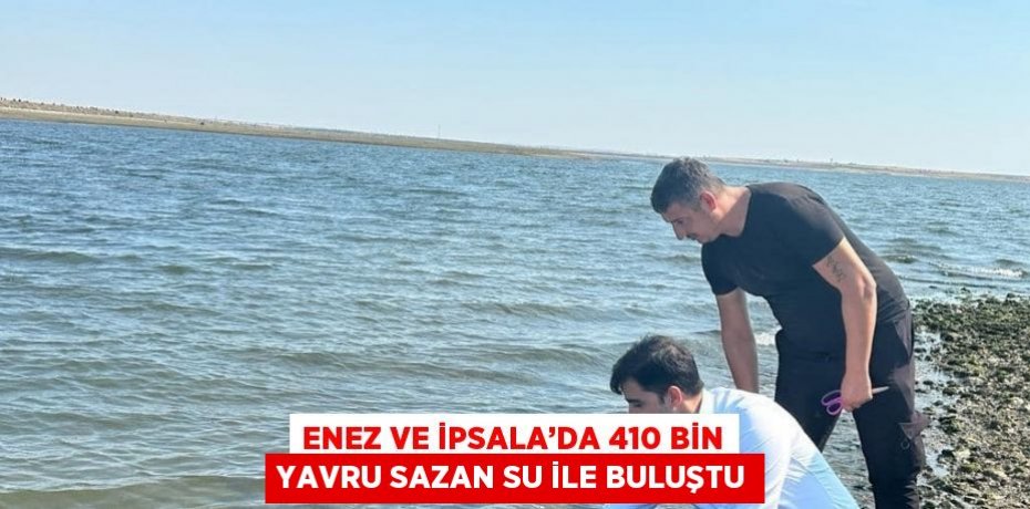 ENEZ VE İPSALA’DA 410 BİN YAVRU SAZAN SU İLE BULUŞTU