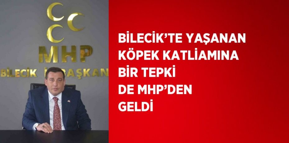 BİLECİK’TE YAŞANAN KÖPEK KATLİAMINA BİR TEPKİ DE MHP’DEN GELDİ