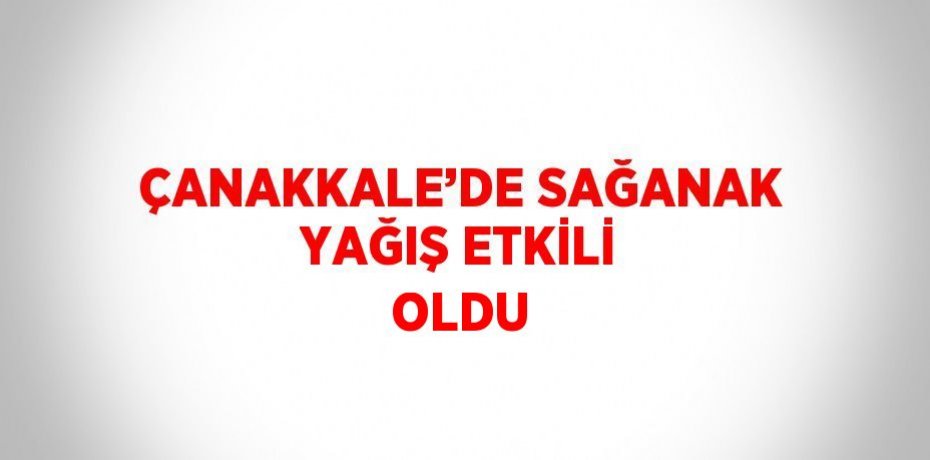 ÇANAKKALE’DE SAĞANAK YAĞIŞ ETKİLİ OLDU