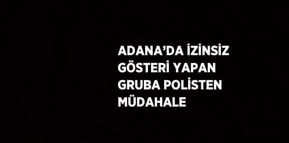 ADANA’DA İZİNSİZ GÖSTERİ YAPAN GRUBA POLİSTEN MÜDAHALE
