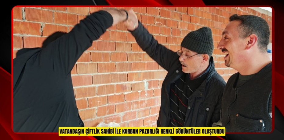 Vatandaşın çiftlik sahibi ile kurban pazarlığı renkli görüntüler oluşturdu