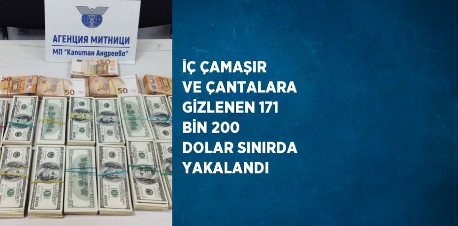 İÇ ÇAMAŞIR VE ÇANTALARA GİZLENEN 171 BİN 200 DOLAR SINIRDA YAKALANDI