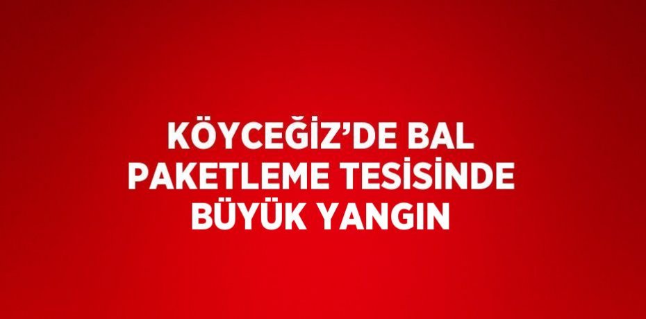 KÖYCEĞİZ’DE BAL PAKETLEME TESİSİNDE BÜYÜK YANGIN
