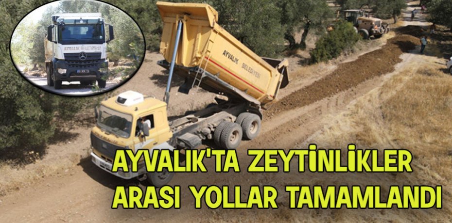 AYVALIK'TA ZEYTİNLİKLER ARASI YOLLAR TAMAMLANDI
