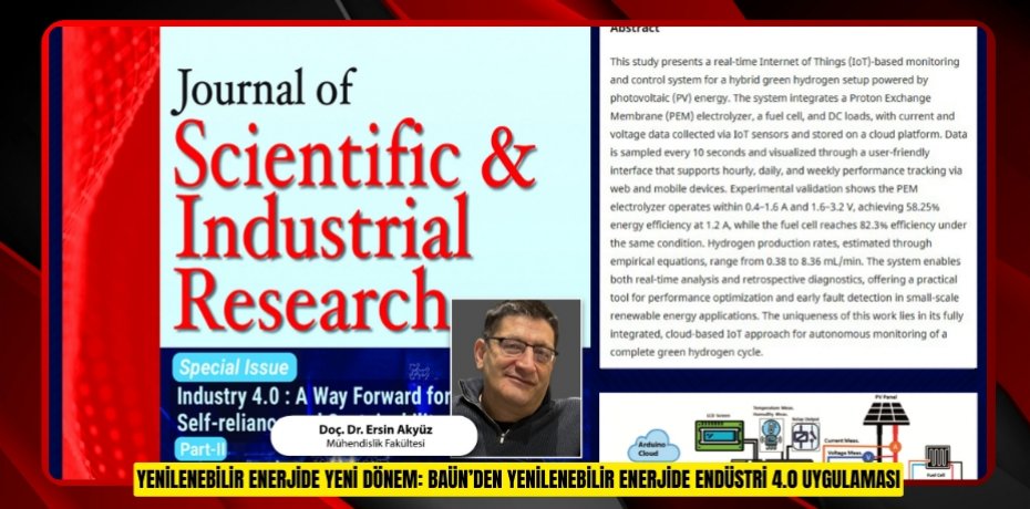 YENİLENEBİLİR ENERJİDE YENİ DÖNEM: BAÜN’DEN YENİLENEBİLİR ENERJİDE ENDÜSTRİ 4.0 UYGULAMASI