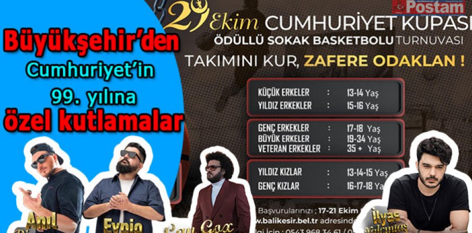 Büyükşehir’den Cumhuriyet’in 99. yılına özel kutlamalar