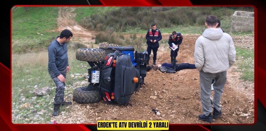 Erdek'te ATV devrildi: 2 yaralı  
