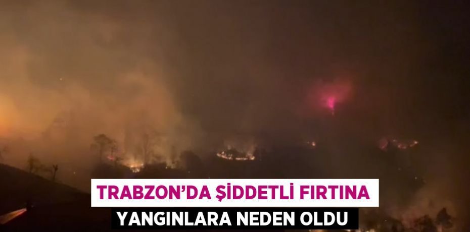 TRABZON’DA ŞİDDETLİ FIRTINA YANGINLARA NEDEN OLDU