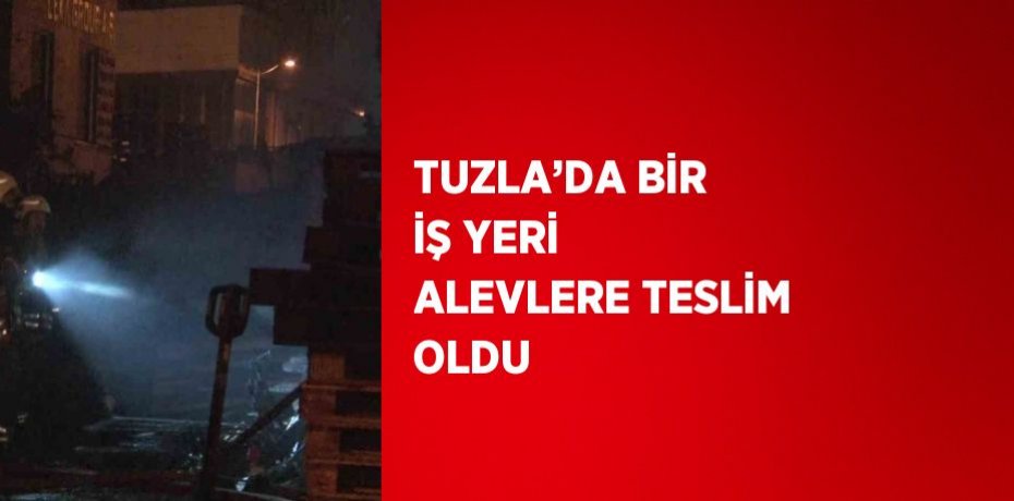 TUZLA’DA BİR İŞ YERİ ALEVLERE TESLİM OLDU