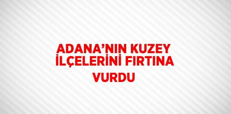 ADANA’NIN KUZEY İLÇELERİNİ FIRTINA VURDU